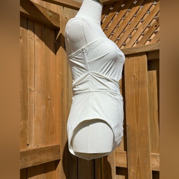 🆕 ZIMMERMANN 🧿 NWOT Separates Sculpt Scarf Tie One Piece, White - Sz 3 US8/10 - Picture 6 of 16